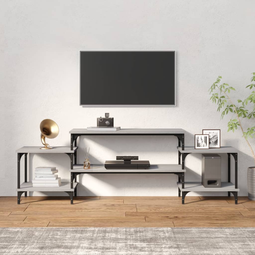 Mobile Porta TV Grigio Sonoma 157x35x52 cm in Legno Multistrato