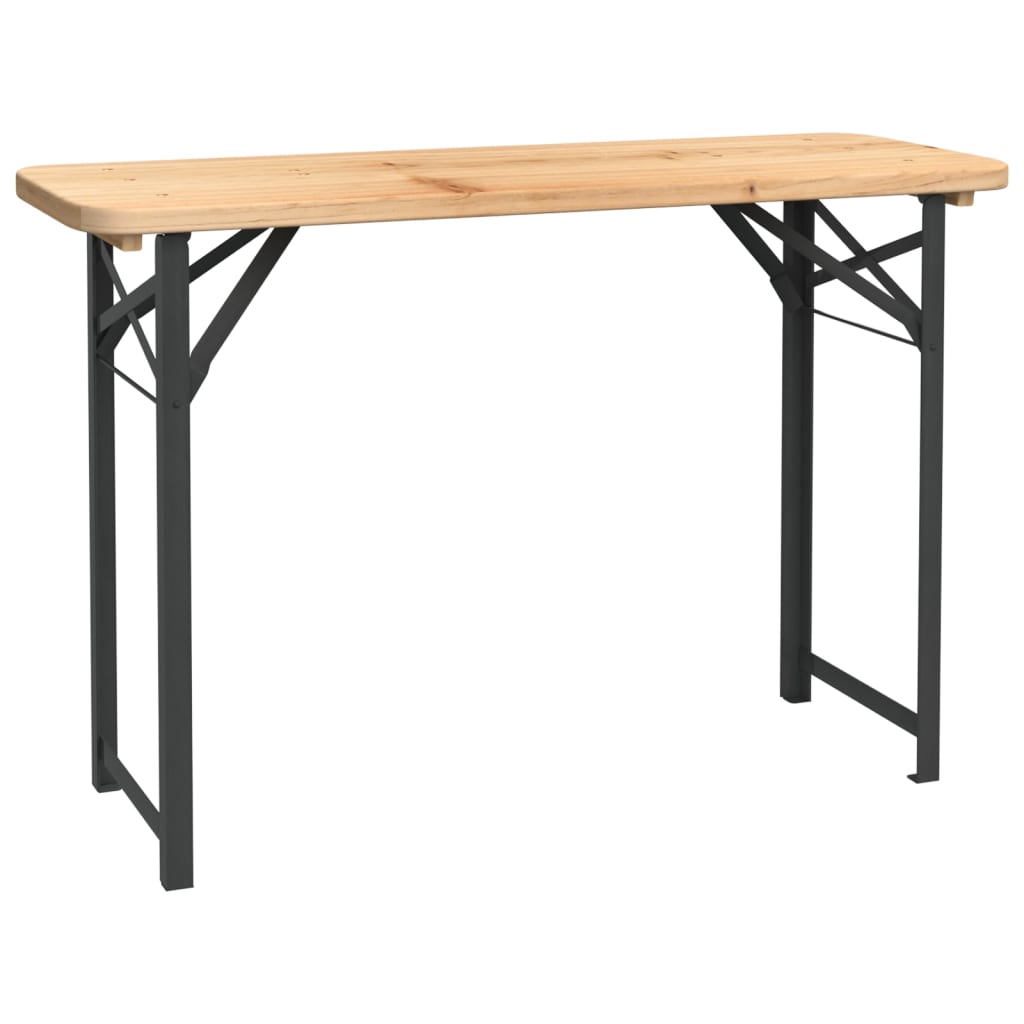 Set Tavolo Birreria Pieghevole 3 pz in Legno Massello di Abete - homemem39