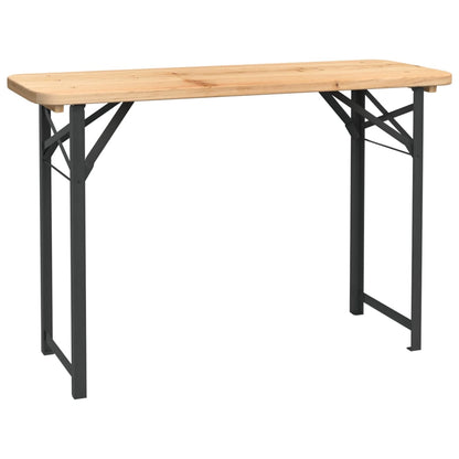 Set Tavolo Birreria Pieghevole 3 pz in Legno Massello di Abete - homemem39