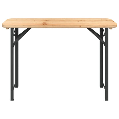 Set Tavolo Birreria Pieghevole 3 pz in Legno Massello di Abete - homemem39