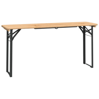 Set Tavolo Birreria Pieghevole 3 pz in Legno Massello di Abete | homemem39