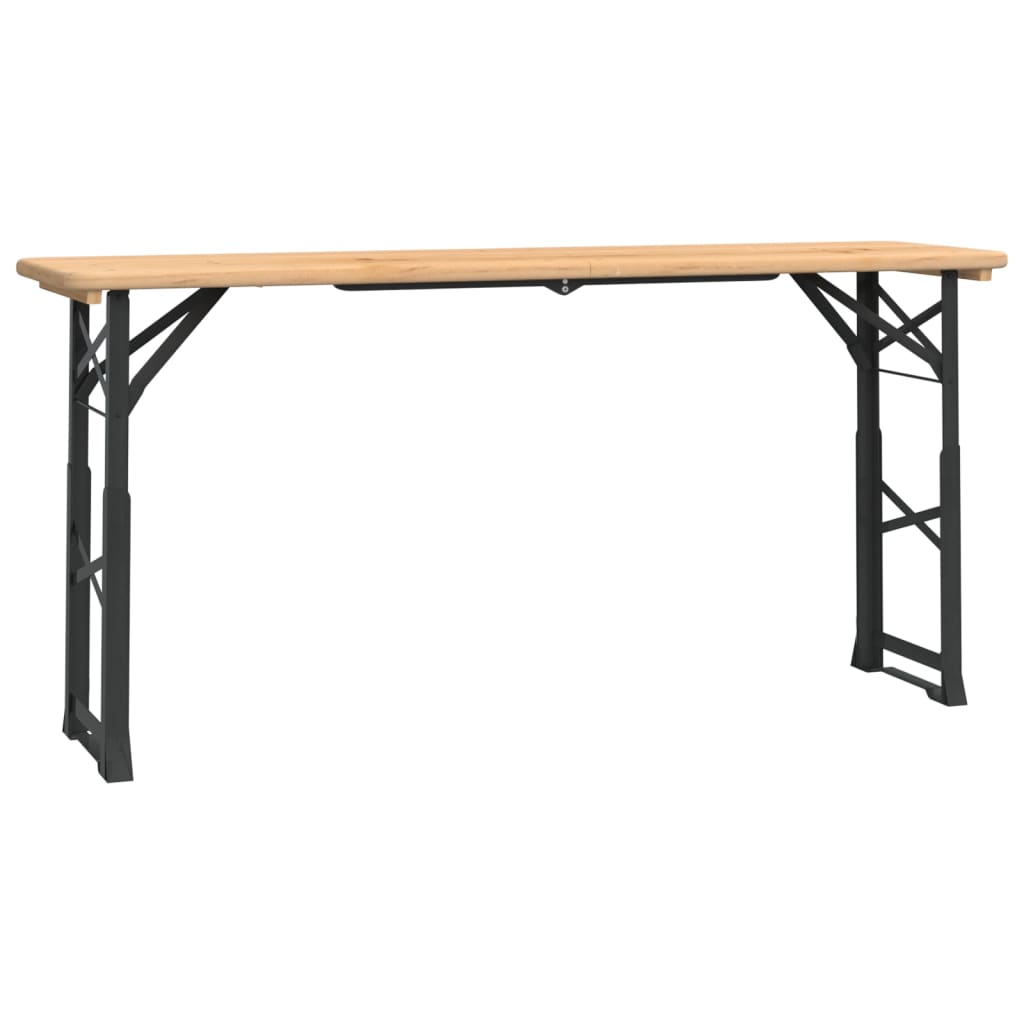Folding Brewery Table 170x50x75/105cm Solid Fir Wood