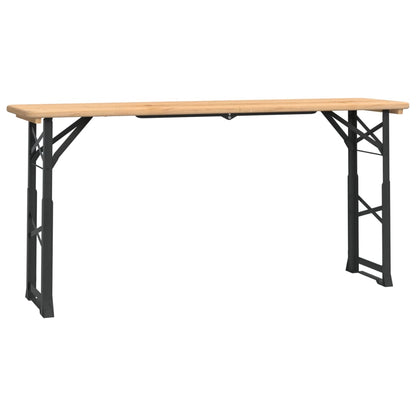 Tavolo Pieghevole Birreria 170x50x75/105cm Legno Massello Abete - homemem39