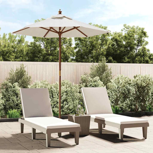 Ombrellone da Giardino con Palo in Legno Sabbia 196x231 cm | homemem39