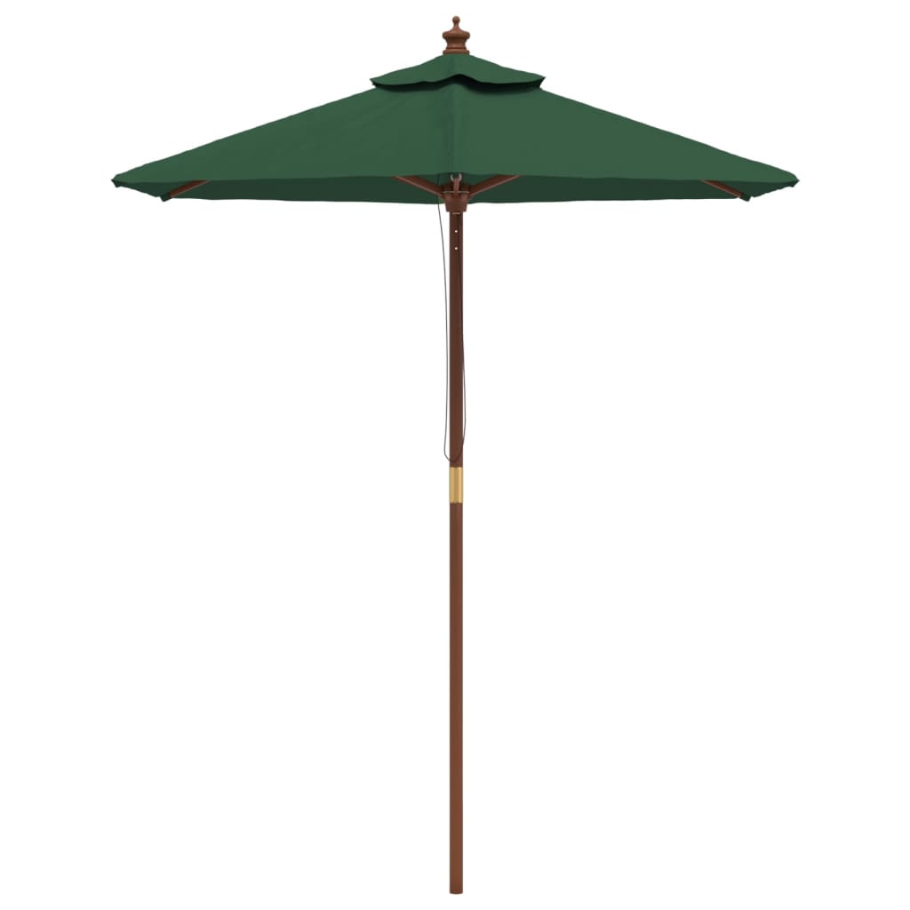 Ombrellone da Giardino con Palo in Legno Verde 196x231 cm | homemem39