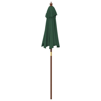 Ombrellone da Giardino con Palo in Legno Verde 196x231 cm | homemem39