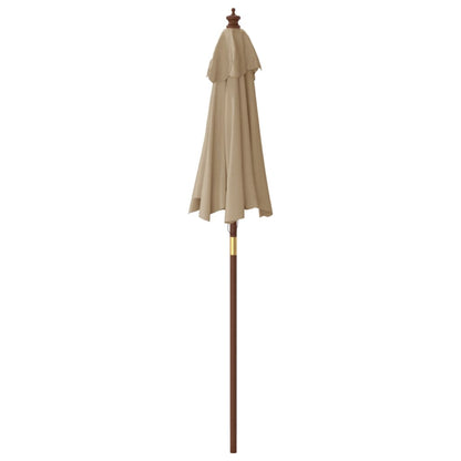Ombrellone da Giardino con Palo in Legno Tortora 196x231 cm | homemem39