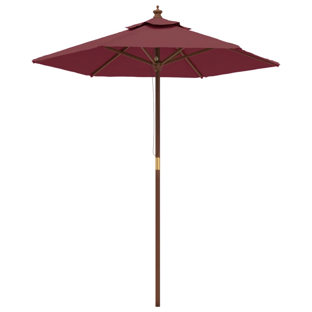 Ombrellone da Giardino con Palo in Legno Bordeaux 196x231 cm | homemem39