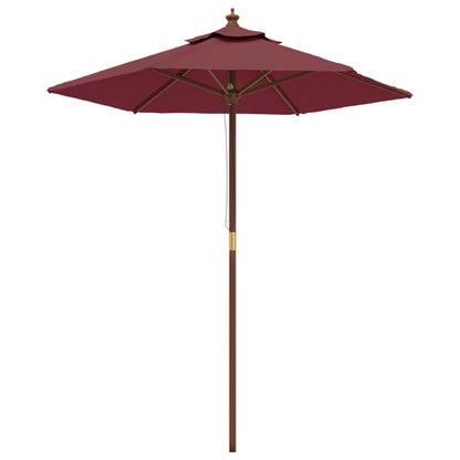 Ombrellone da Giardino con Palo in Legno Bordeaux 196x231 cm | homemem39