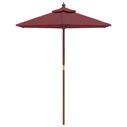 Ombrellone da Giardino con Palo in Legno Bordeaux 196x231 cm | homemem39