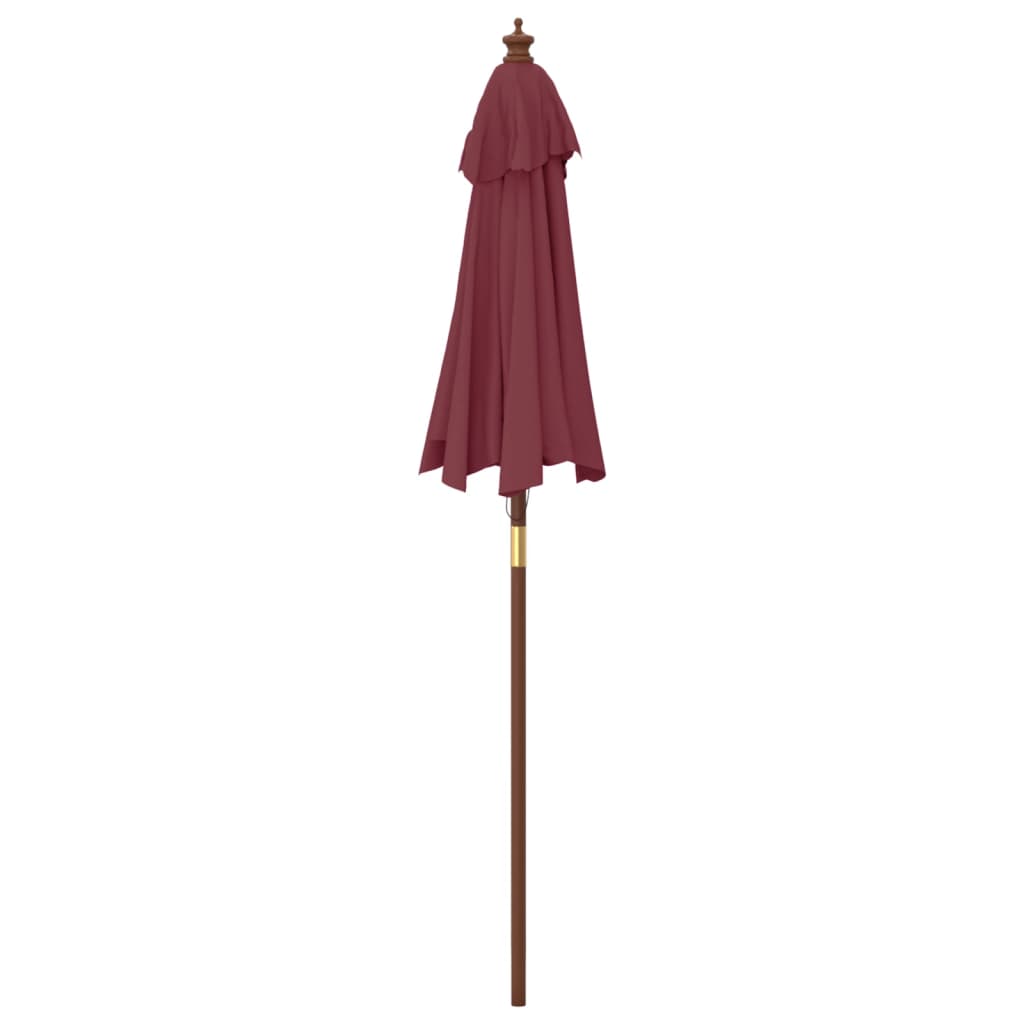 Ombrellone da Giardino con Palo in Legno Bordeaux 196x231 cm | homemem39
