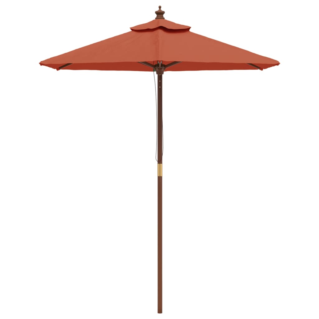Ombrellone da Giardino con Palo in Legno Terracotta 196x231 cm | homemem39