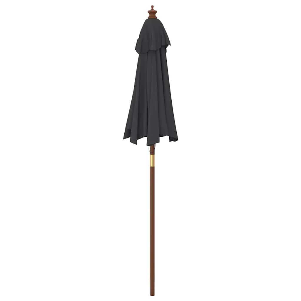 Ombrellone da Giardino con Palo in Legno Nero 196x231 cm | homemem39