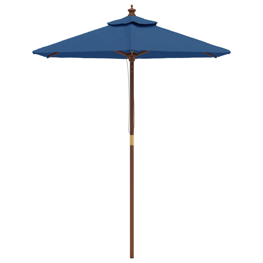 Ombrellone da Giardino con Palo in Legno Azzurro 196x231 cm | homemem39