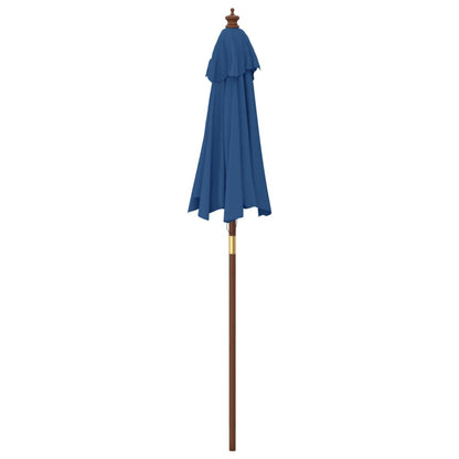 Ombrellone da Giardino con Palo in Legno Azzurro 196x231 cm | homemem39
