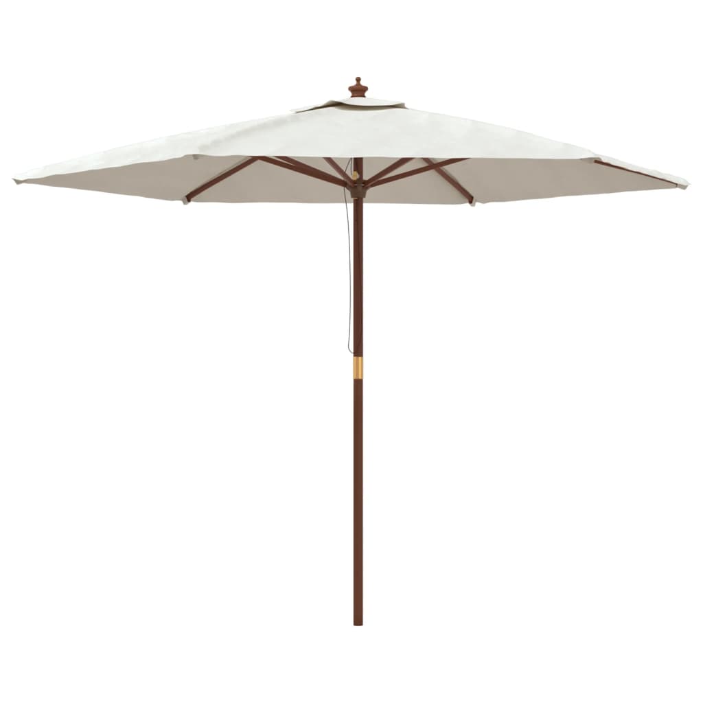 Ombrellone da Giardino con Palo in Legno Sabbia 299x240 cm | homemem39