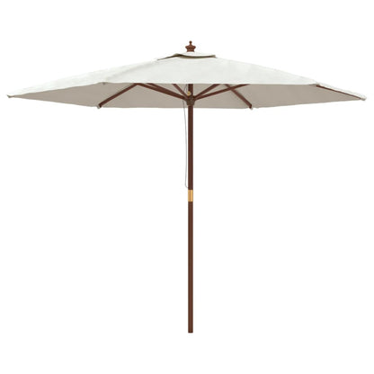 Ombrellone da Giardino con Palo in Legno Sabbia 299x240 cm | homemem39