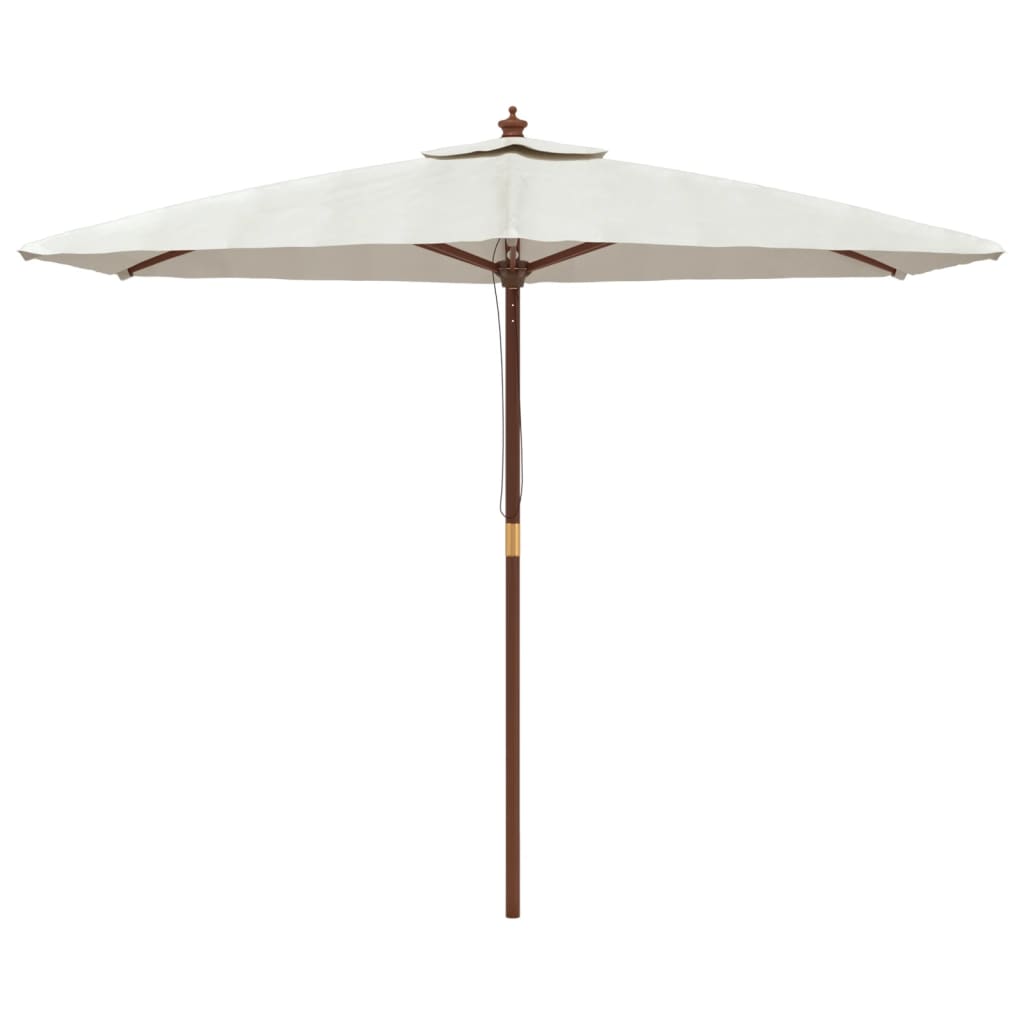 Ombrellone da Giardino con Palo in Legno Sabbia 299x240 cm | homemem39