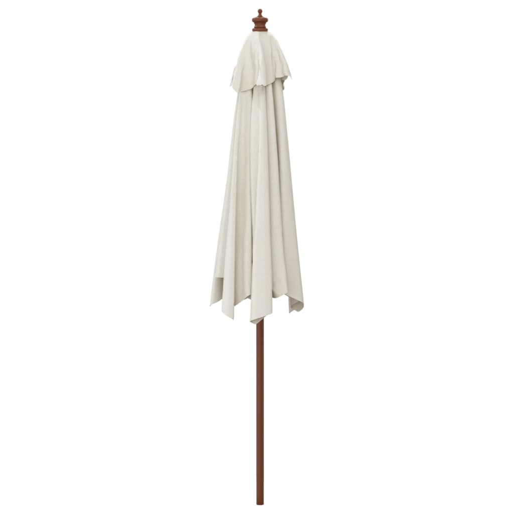 Ombrellone da Giardino con Palo in Legno Sabbia 299x240 cm | homemem39