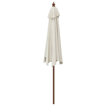 Ombrellone da Giardino con Palo in Legno Sabbia 299x240 cm | homemem39