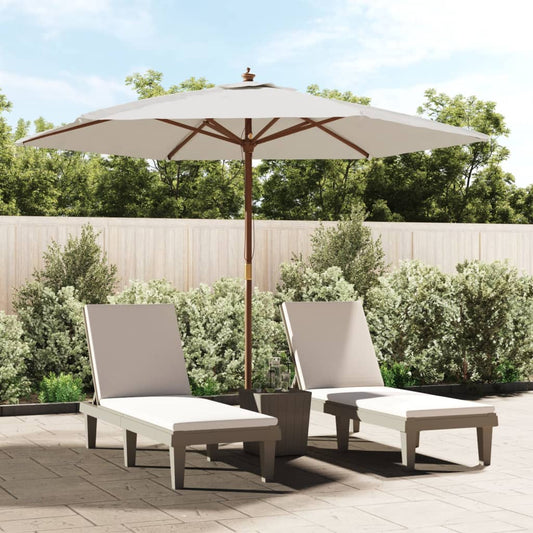 Ombrellone da Giardino con Palo in Legno Sabbia 299x240 cm | homemem39