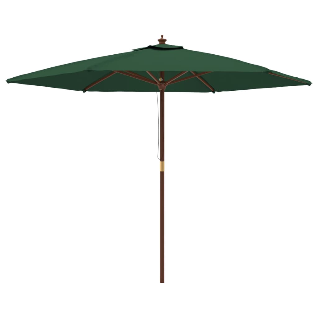 Ombrellone da Giardino con Palo in Legno Verde 299x240 cm | homemem39