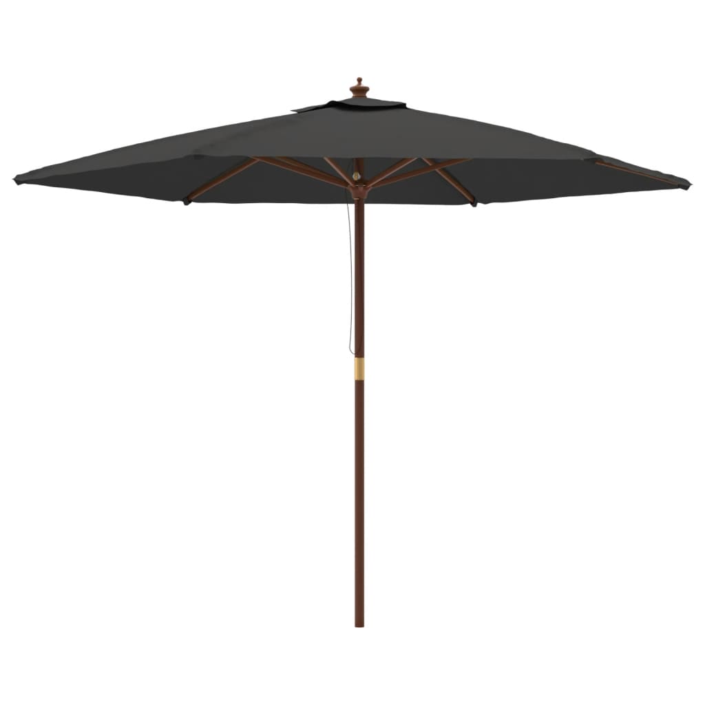 Ombrellone da Giardino con Palo in Legno Antracite 299x240 cm | homemem39