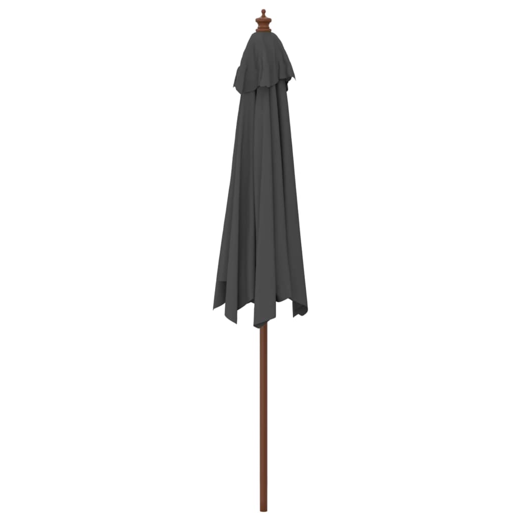 Ombrellone da Giardino con Palo in Legno Antracite 299x240 cm | homemem39