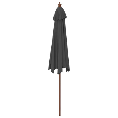 Ombrellone da Giardino con Palo in Legno Antracite 299x240 cm | homemem39