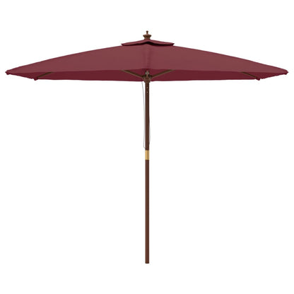 Ombrellone da Giardino con Palo in Legno Bordeaux 299x240 cm | homemem39
