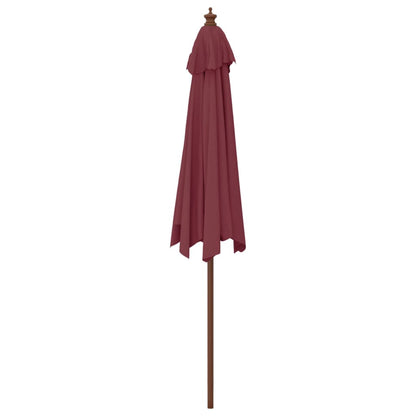 Ombrellone da Giardino con Palo in Legno Bordeaux 299x240 cm | homemem39