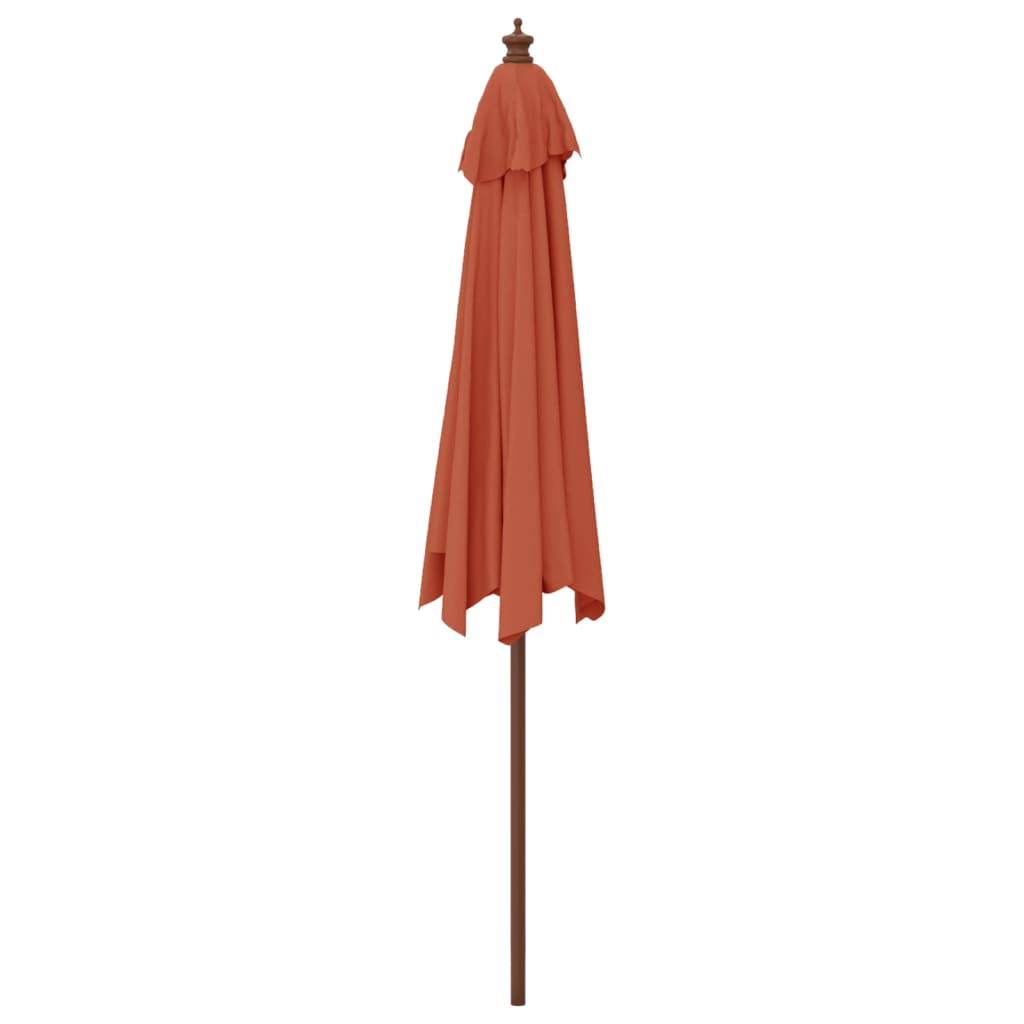 Ombrellone da Giardino con Palo in Legno Terracotta 299x240 cm | homemem39