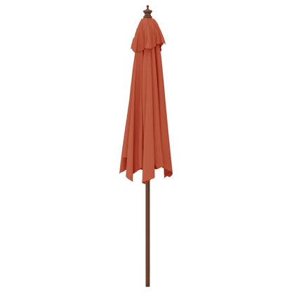 Ombrellone da Giardino con Palo in Legno Terracotta 299x240 cm | homemem39