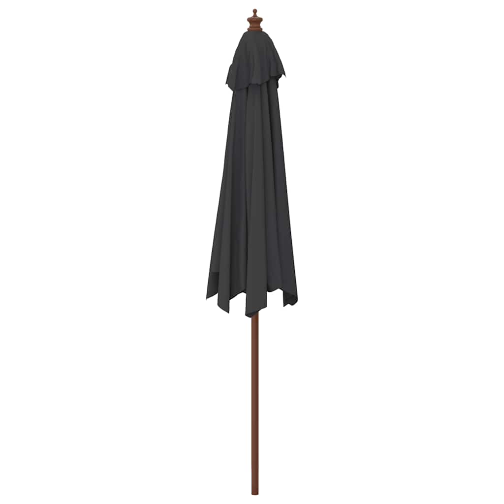Ombrellone da Giardino con Palo in Legno Nero 299x240 cm | homemem39