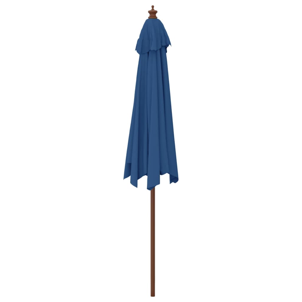 Ombrellone da Giardino con Palo in Legno Azzurro 299x240 cm | homemem39