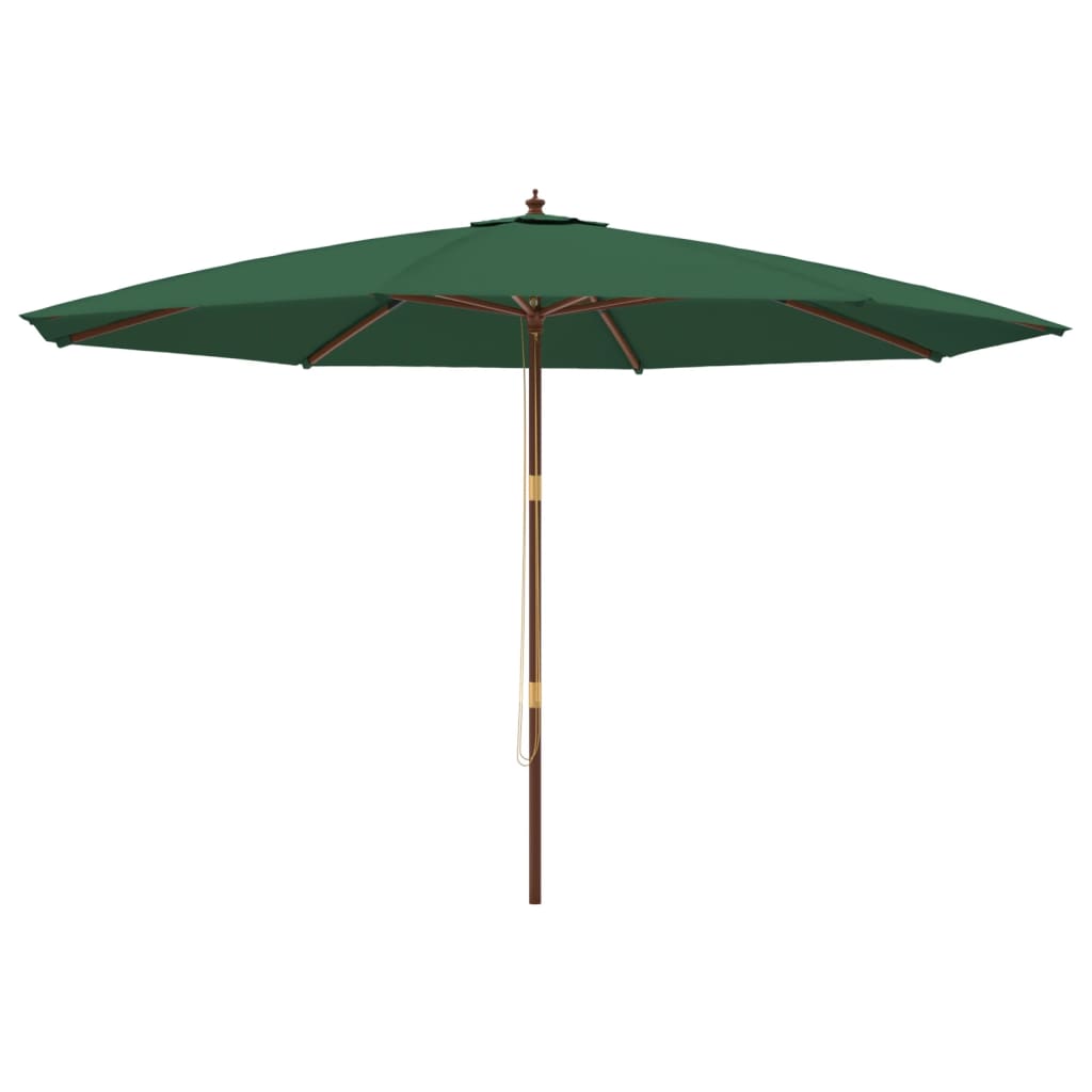 Ombrellone da Giardino con Palo in Legno Verde 400x273 cm | homemem39