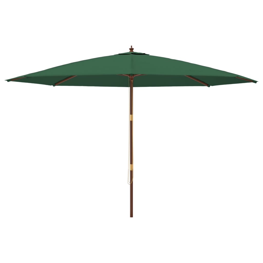 Ombrellone da Giardino con Palo in Legno Verde 400x273 cm | homemem39
