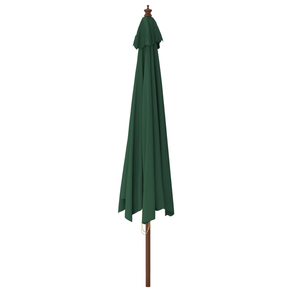 Ombrellone da Giardino con Palo in Legno Verde 400x273 cm | homemem39