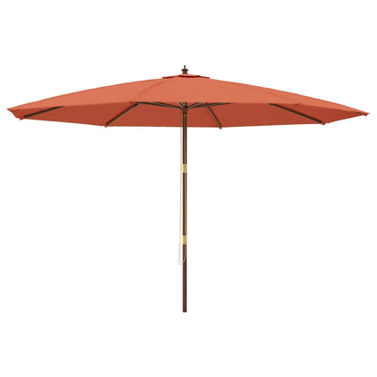 Ombrellone da Giardino con Palo in Legno Terracotta 400x273 cm | homemem39
