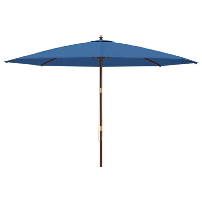 Ombrellone da Giardino con Palo in Legno Azzurro 400x273 cm | homemem39