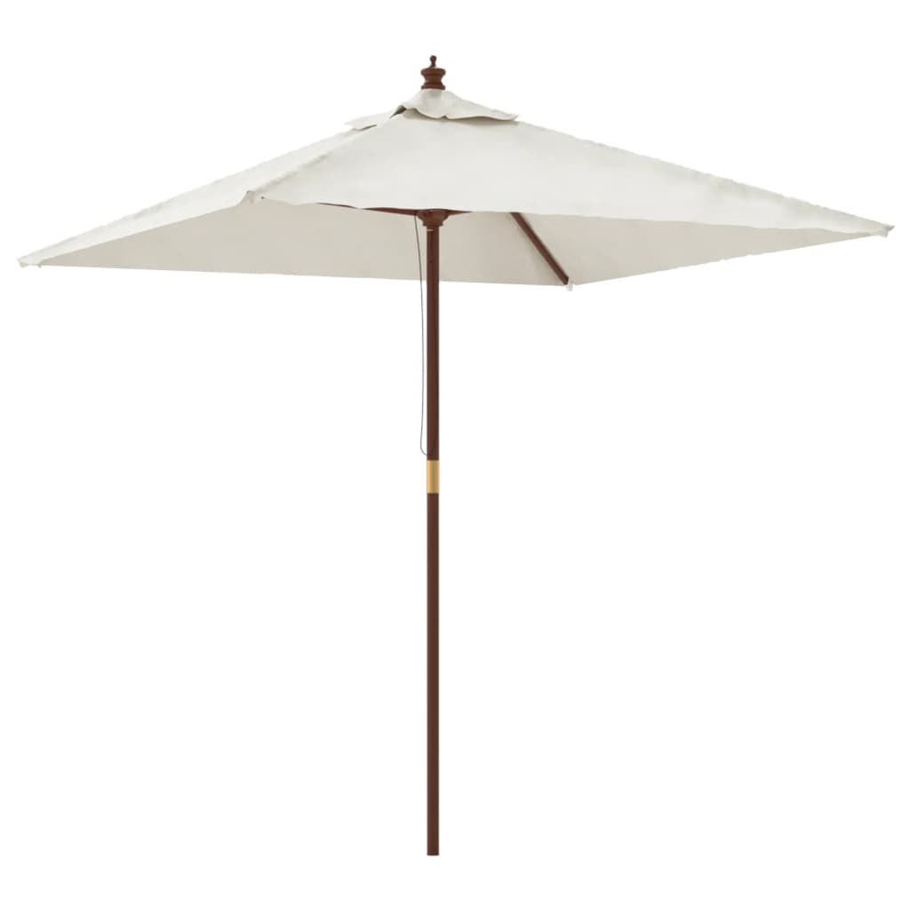 Ombrellone da Giardino con Palo in Legno Sabbia 198x198x231 cm | homemem39