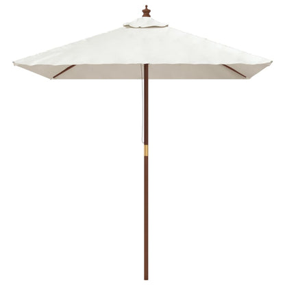 Ombrellone da Giardino con Palo in Legno Sabbia 198x198x231 cm | homemem39