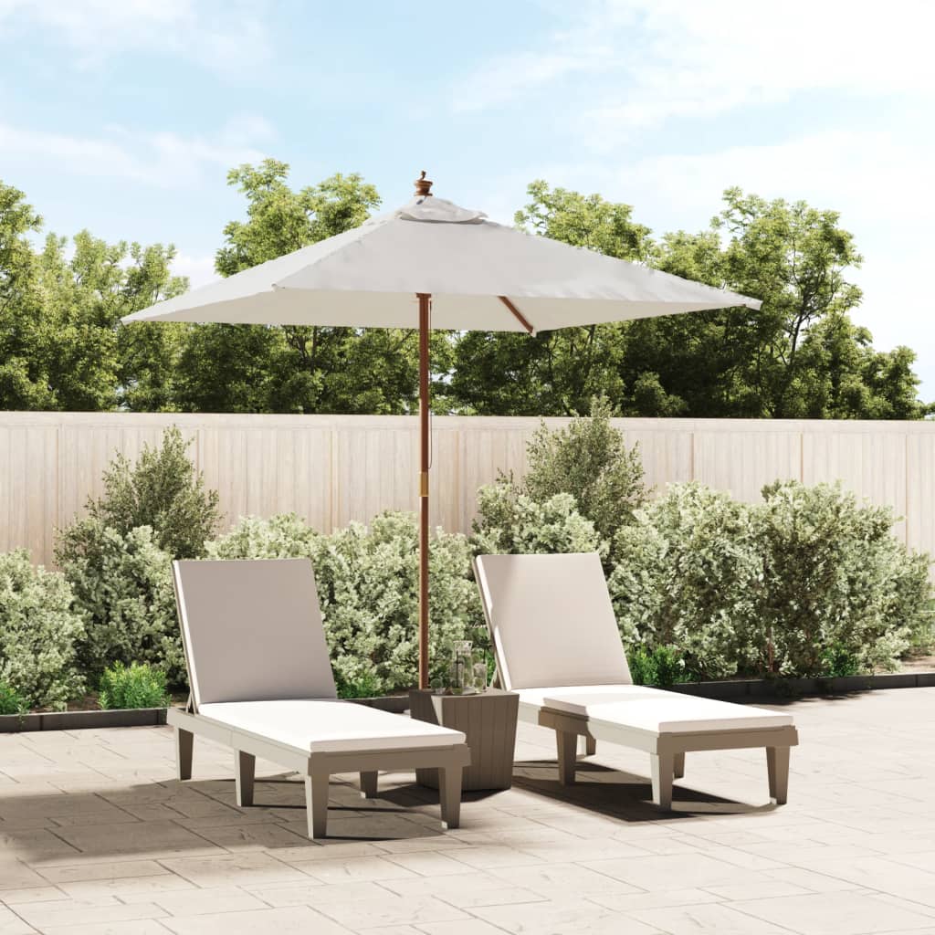Ombrellone da Giardino con Palo in Legno Sabbia 198x198x231 cm | homemem39
