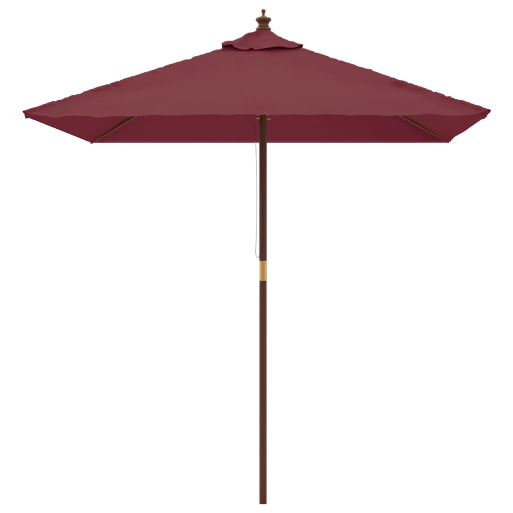 Ombrellone da Giardino con Palo in Legno Bordeaux 198x198x231cm | homemem39