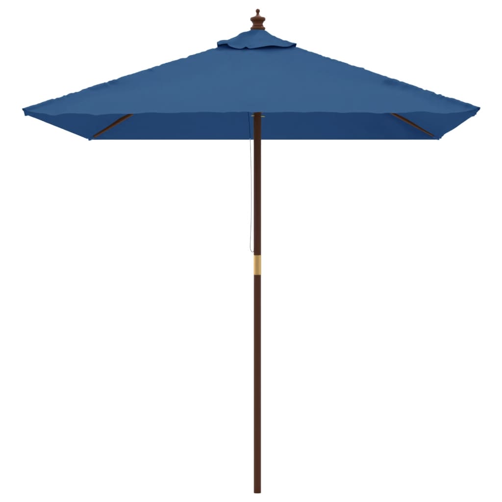 Ombrellone da Giardino con Palo in Legno Azzurro 198x198x231 cm | homemem39