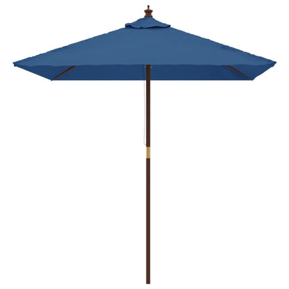 Ombrellone da Giardino con Palo in Legno Azzurro 198x198x231 cm | homemem39