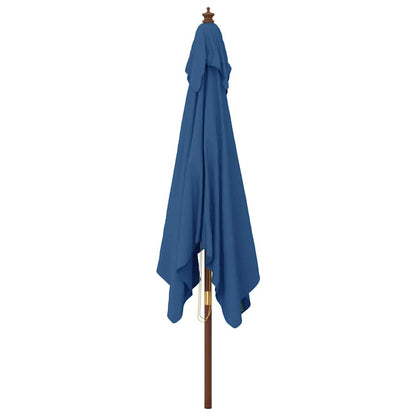 Ombrellone da Giardino con Palo in Legno Azzurro 300x300x273 cm