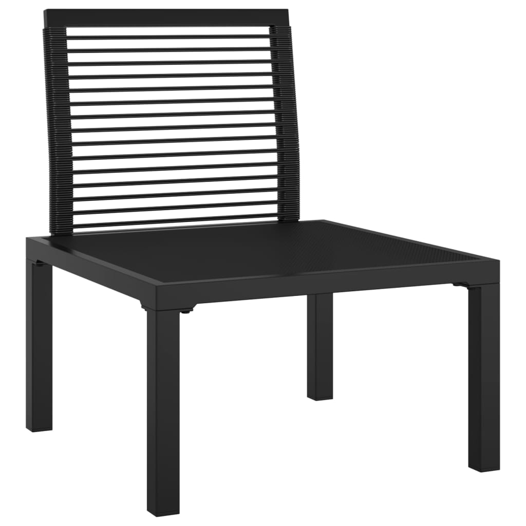 Poltrona da Giardino con Cuscini Polyrattan Nero e Grigio - homemem39
