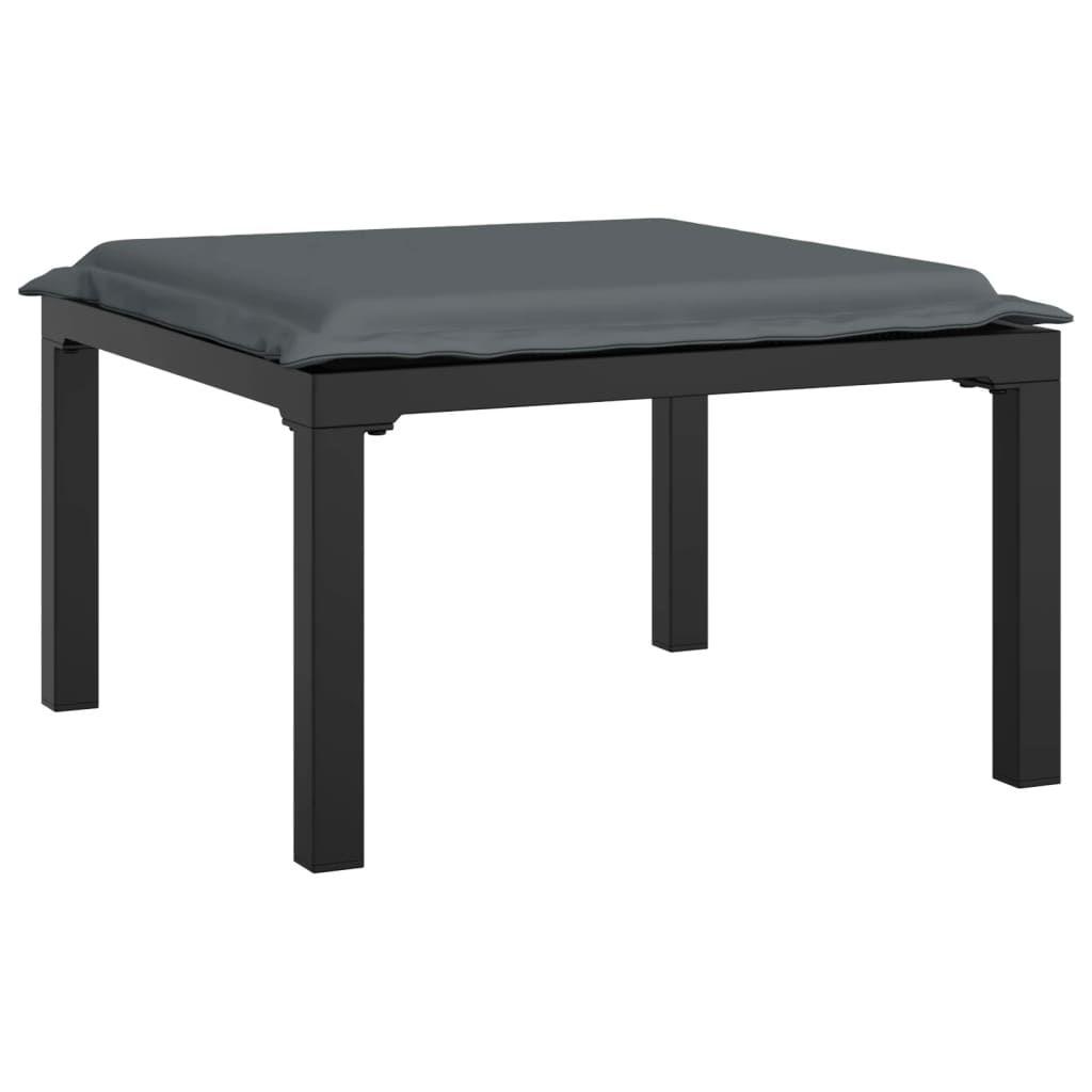 Set Salotto da Giardino 4 pz Nero e Grigio in Polyrattan | homemem39