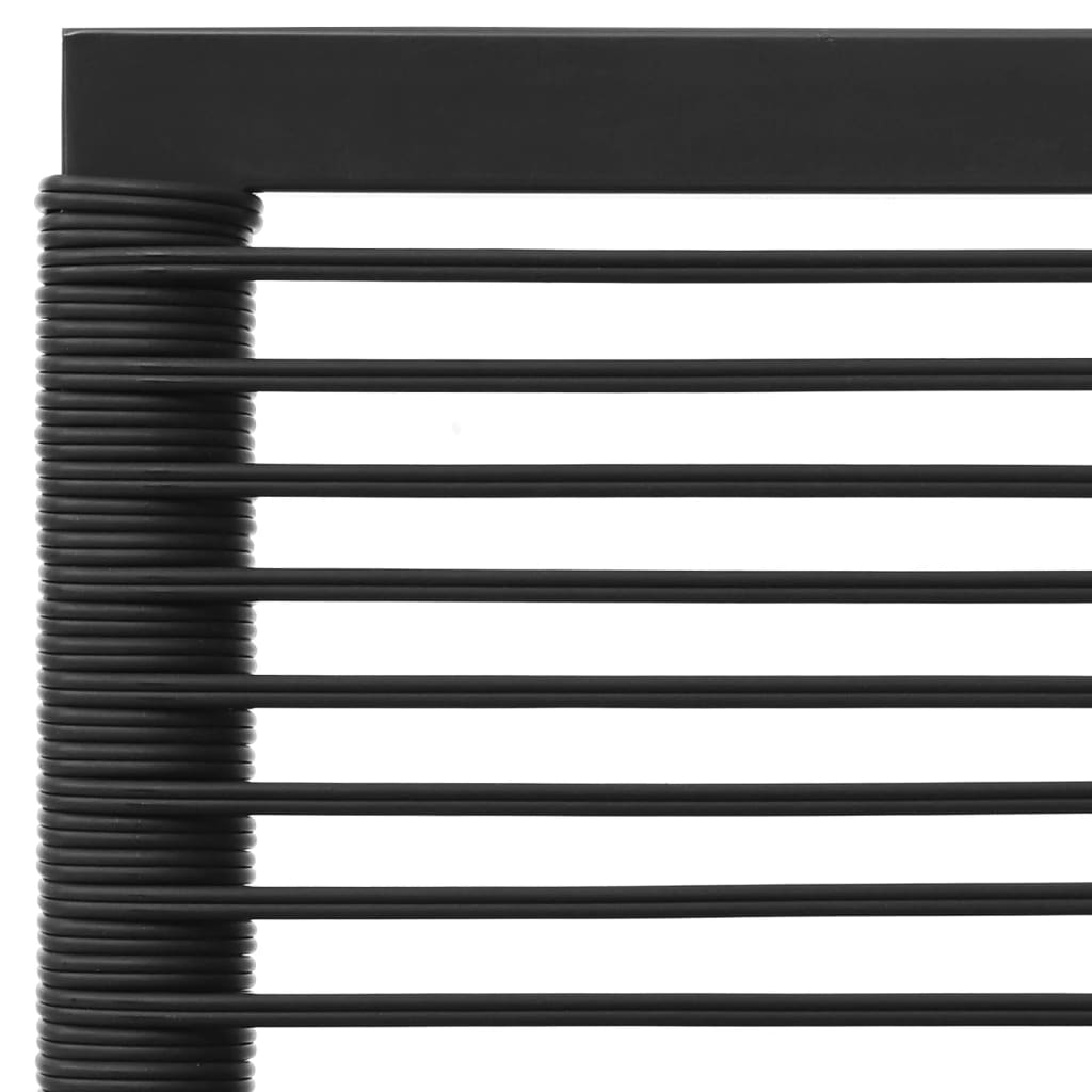 Set Salotto da Giardino 4 pz Nero e Grigio in Polyrattan | homemem39